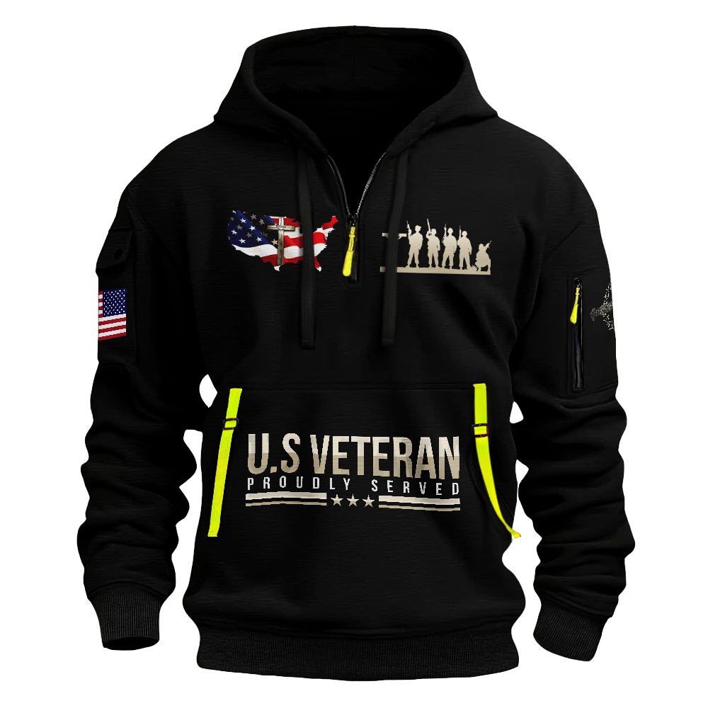 Jesus Christ And The American Veteran Quarter Zip Hoodie