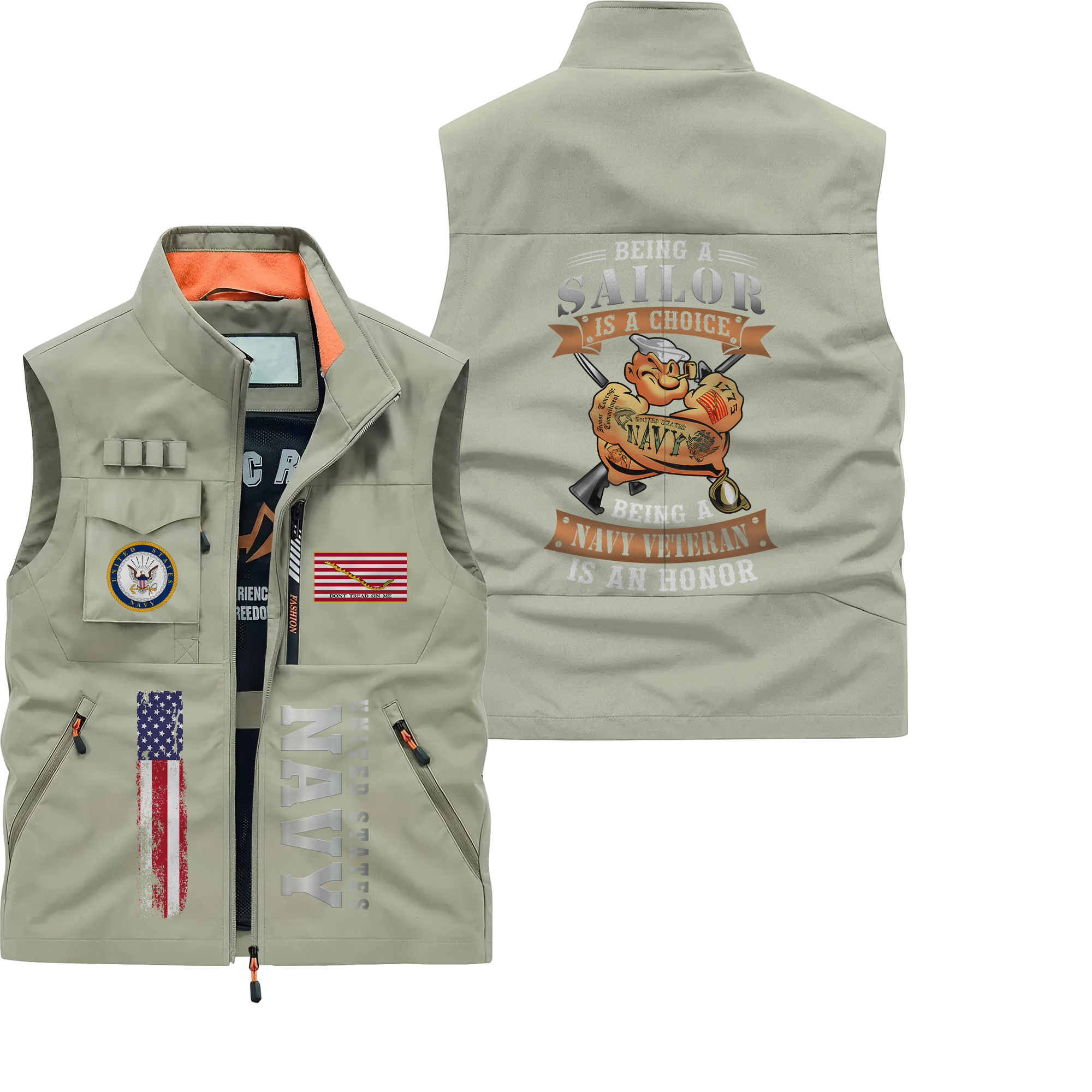 Being A Navy Veteran Is An Honor Pocket Vest