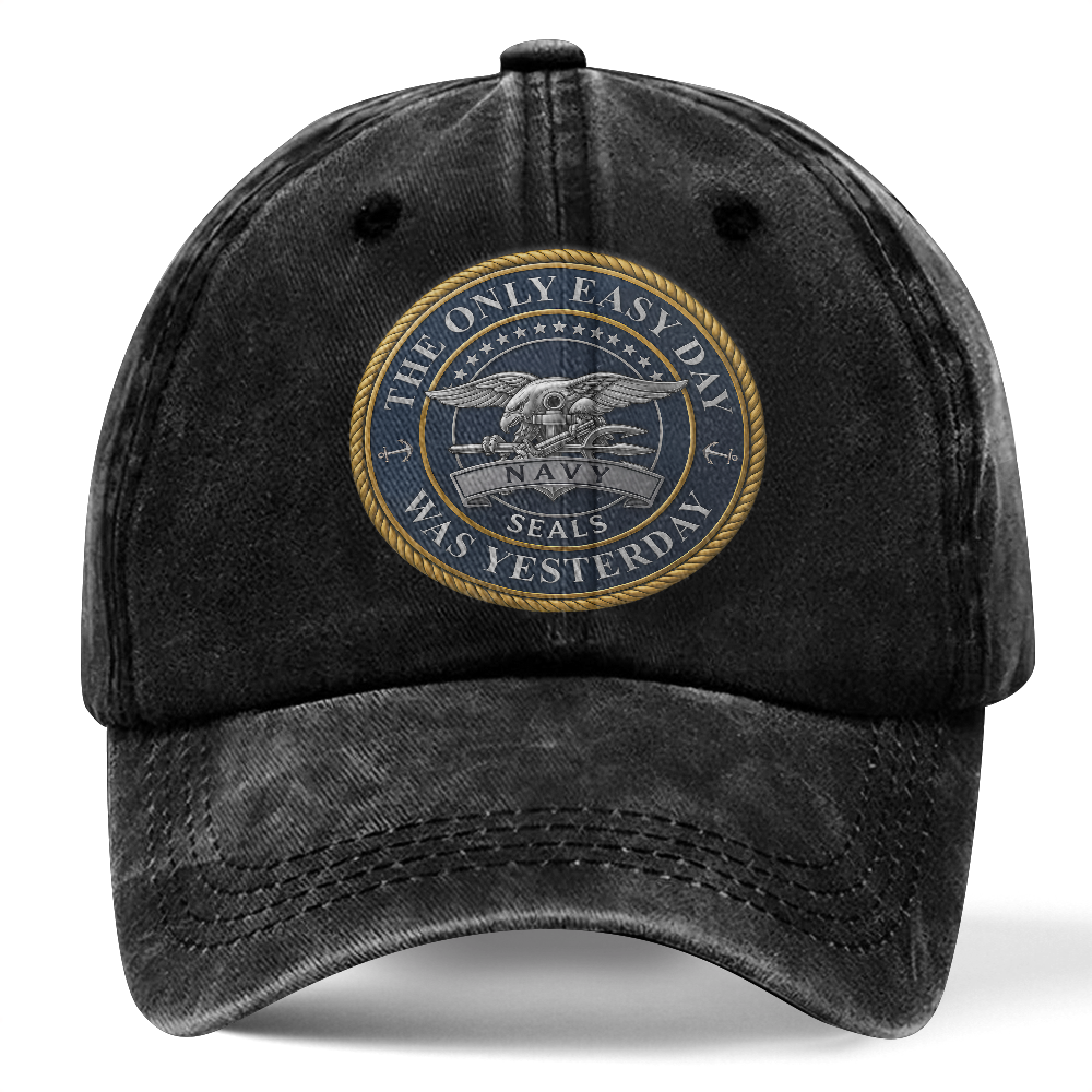 Personalizable Navy Seals Washed Cap