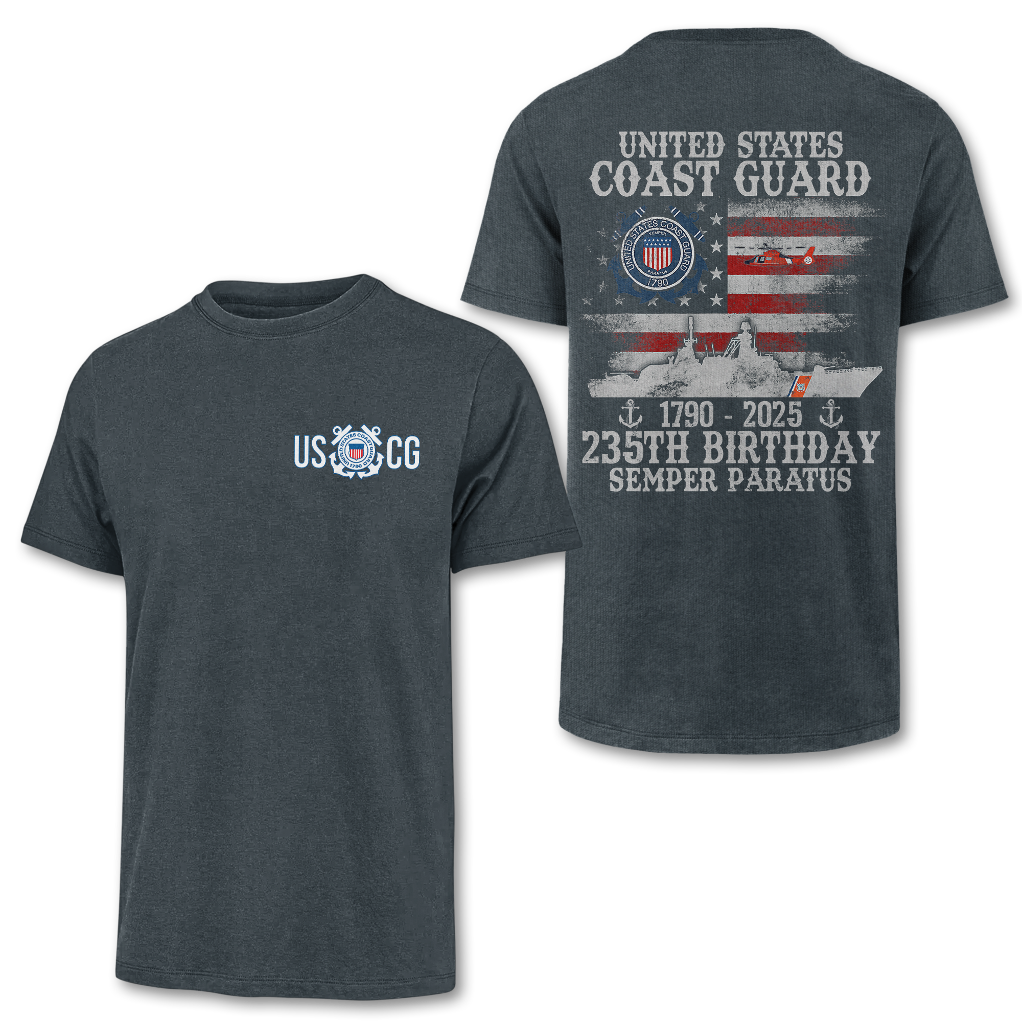 Coast Guard 235th Birthday Double Side Classic T-shirt