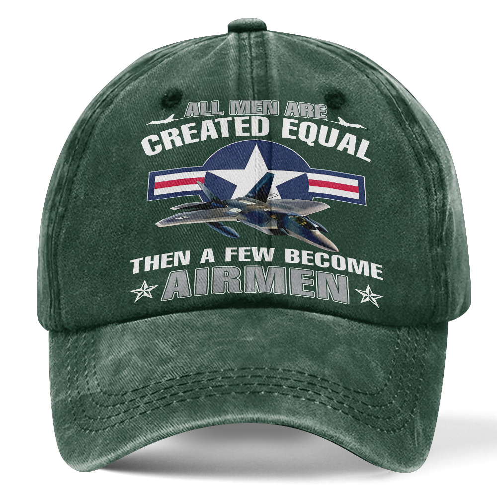 Personalizable Air Force All Men Are Created Equal Washed Cap