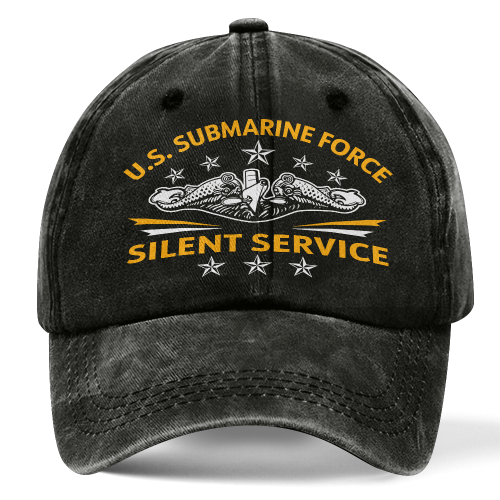 Navy Submarine Silent Service Washed Cap