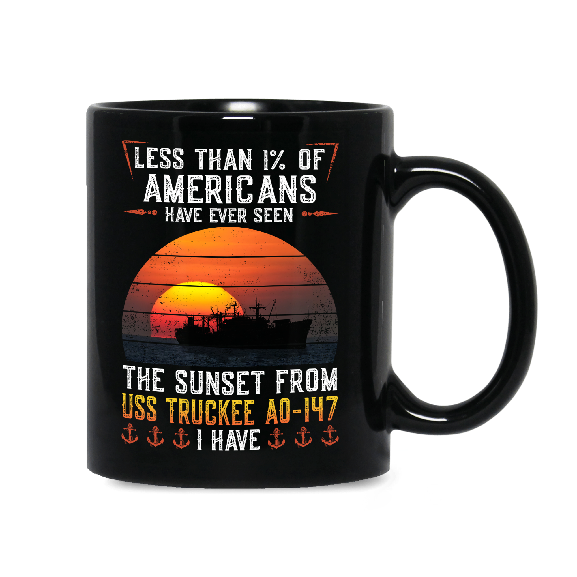 Less Than 1% Navy Ship Coffee Mug