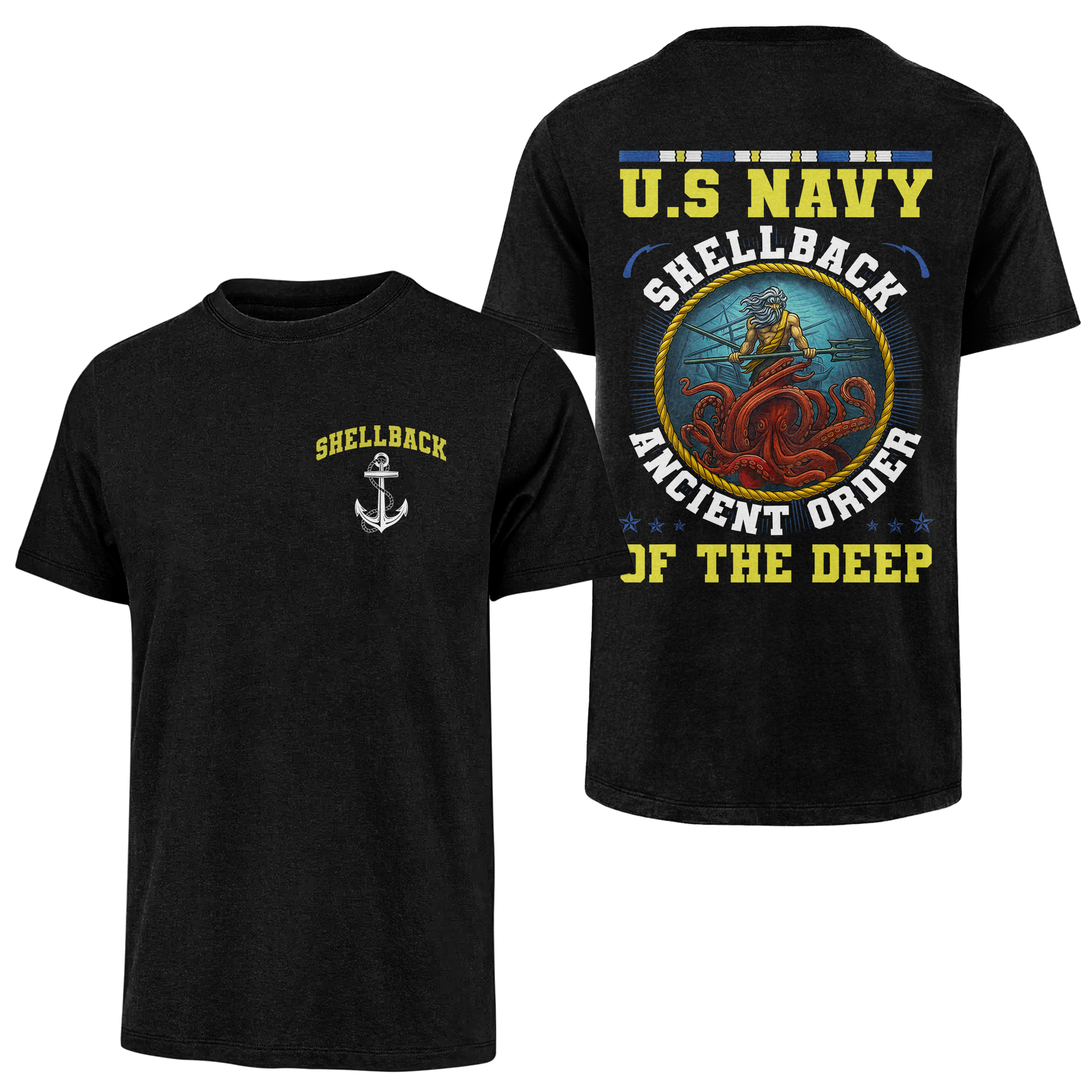 Shellback Ancient Order Of The Deep Double Side Classic T-shirt
