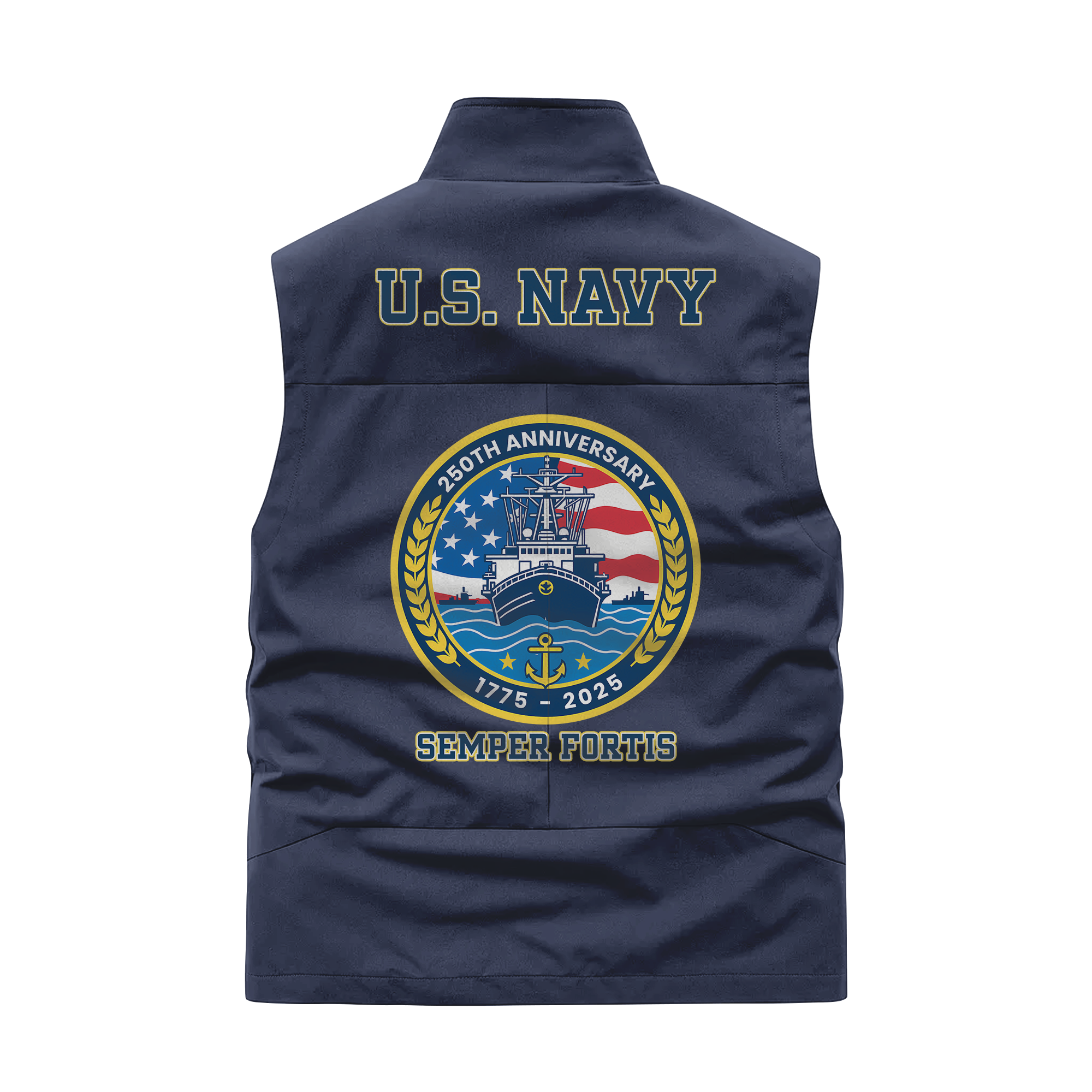 Navy 250th Anniversary Pocket Vest