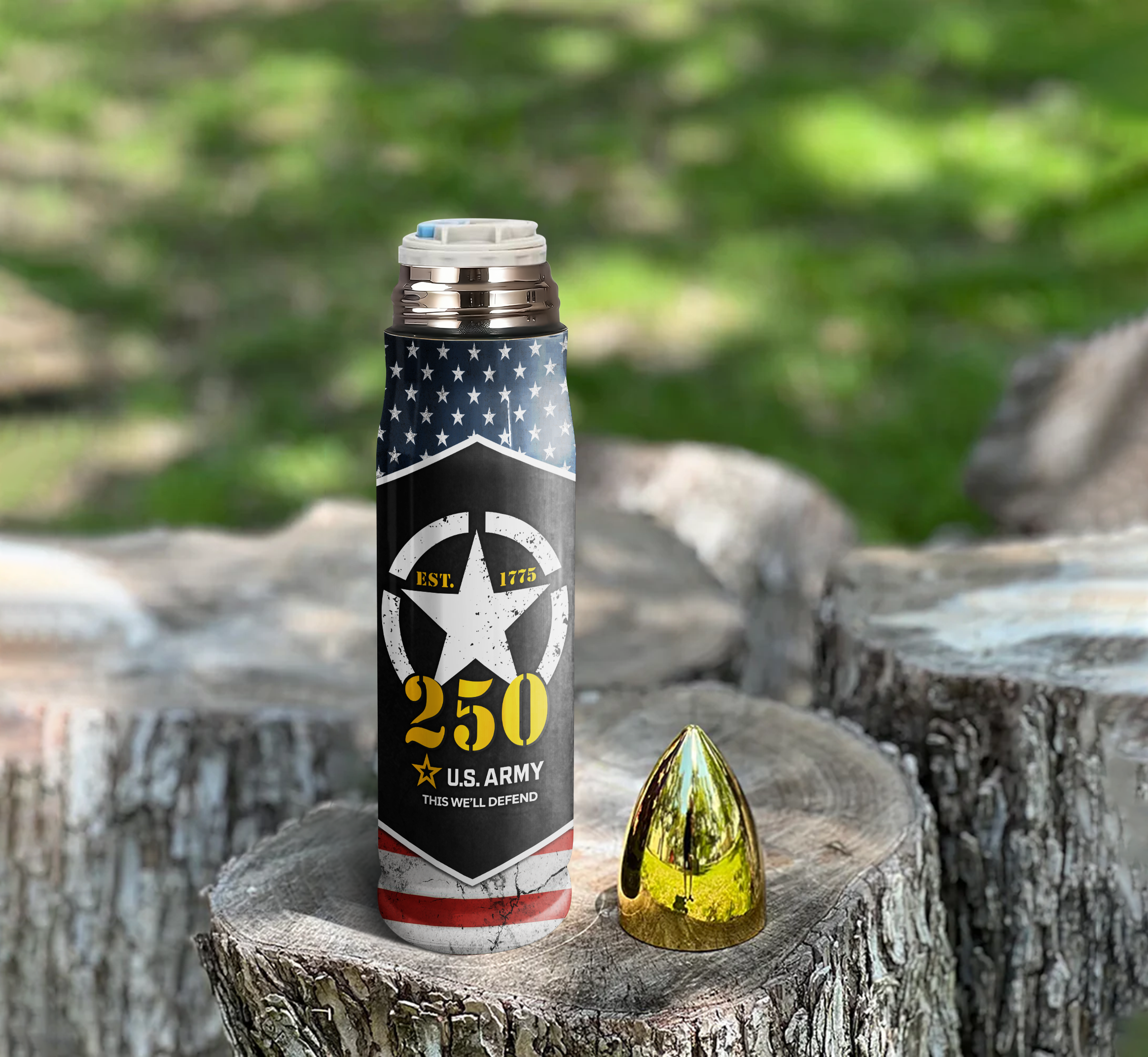 Army 250th Anniversary Bullet Tumbler