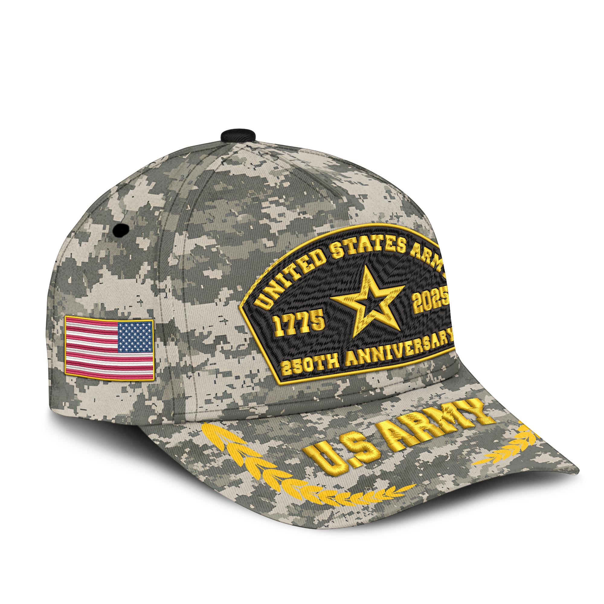 Army 250th Anniversary Embroidered & Printed Cap