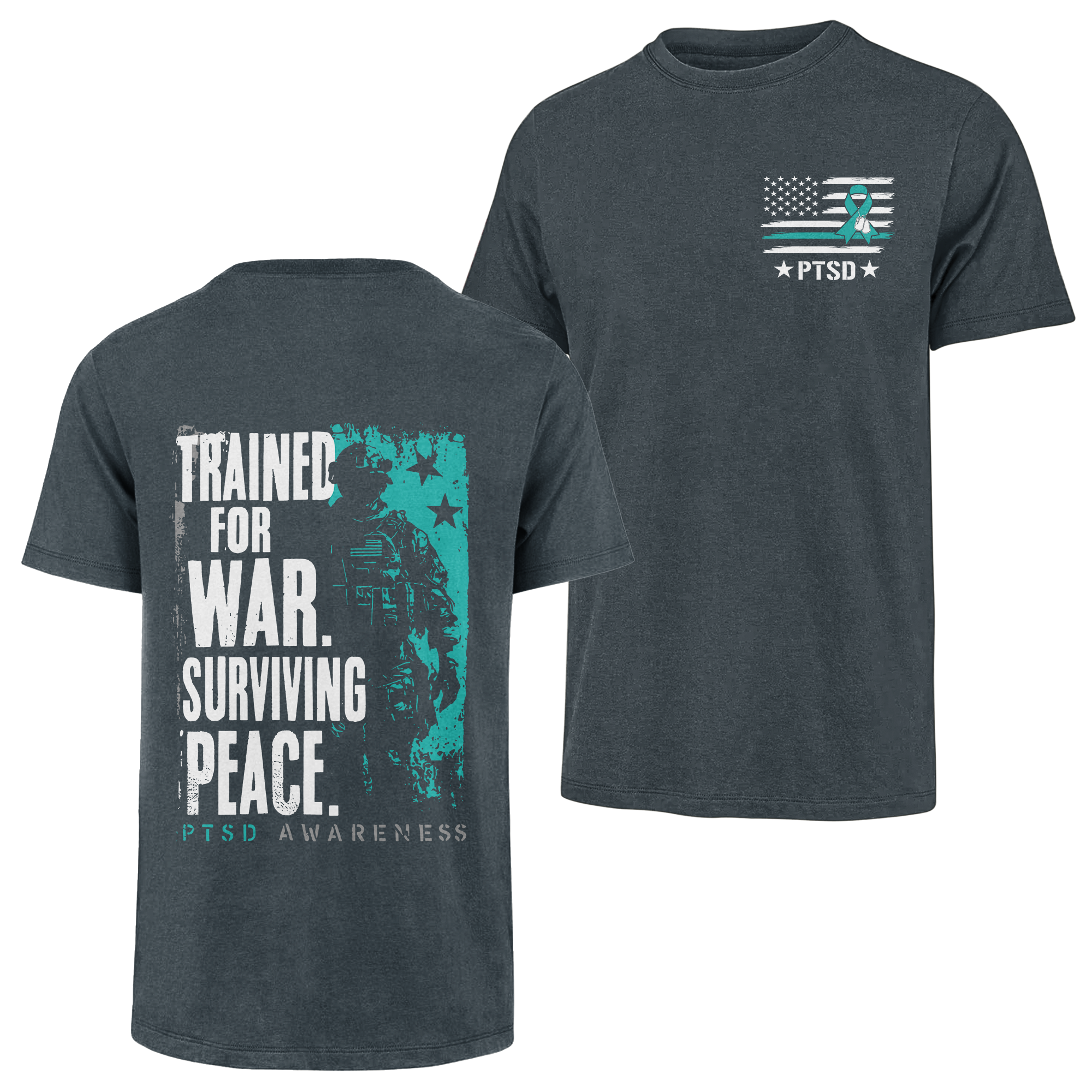 PTSD Surviving Peace Double Side Classic T-shirt