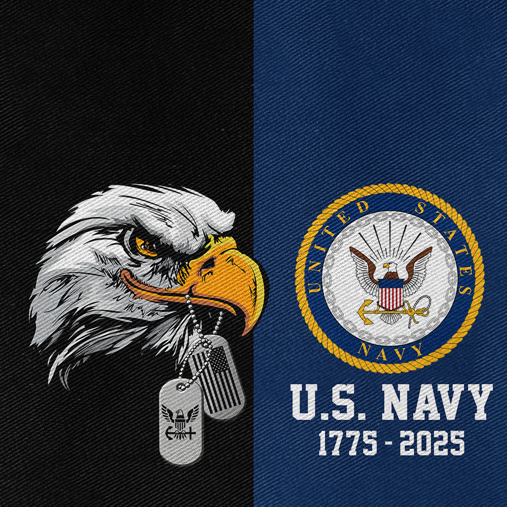 Personalizable Navy 250th Anniversary Classic Cap