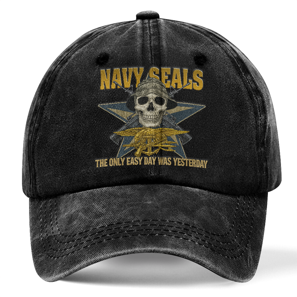 Personalizable Navy Seals Washed Cap