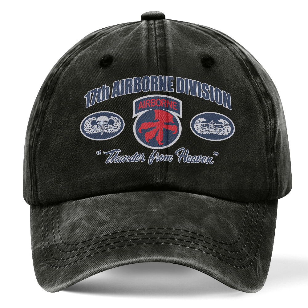 Personalizable 17th Airborne Division Washed Cap