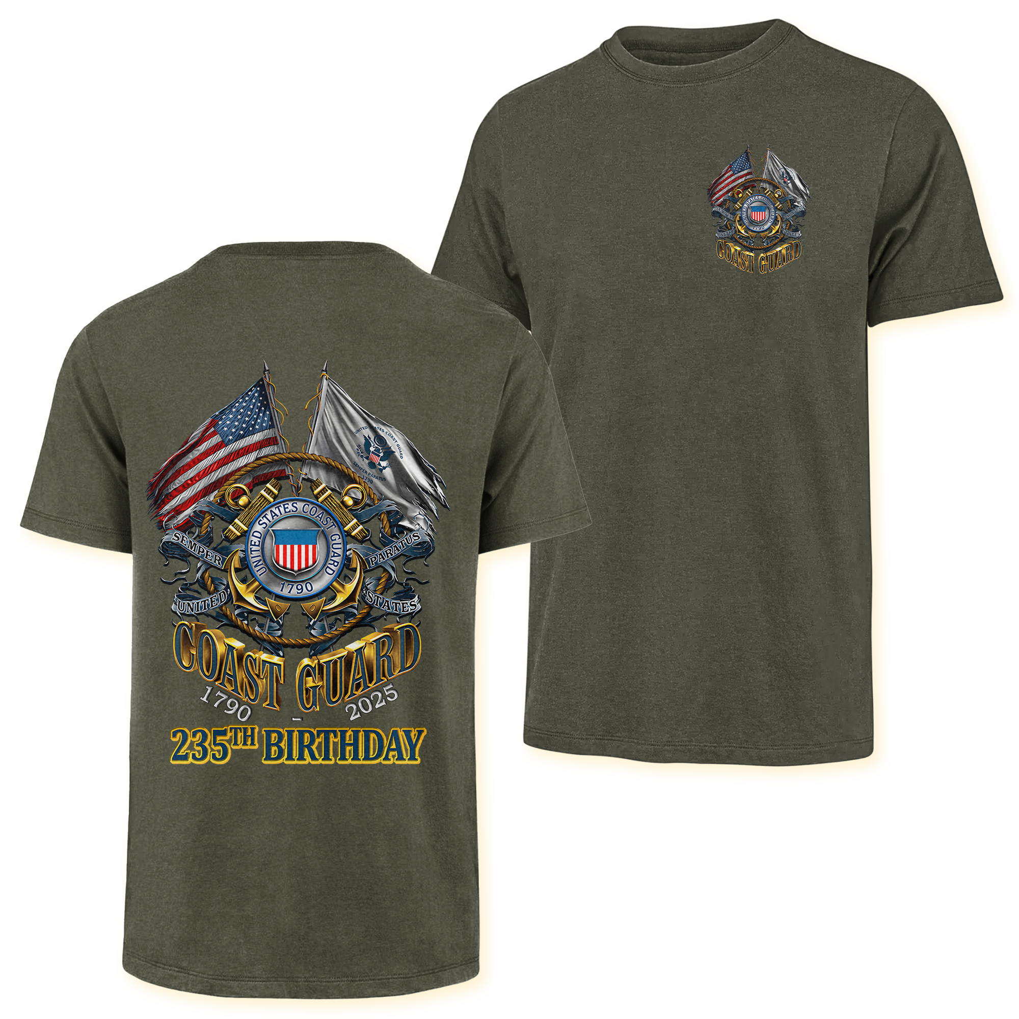 Coast Guard 235th Birthday Double Side Classic T-shirt