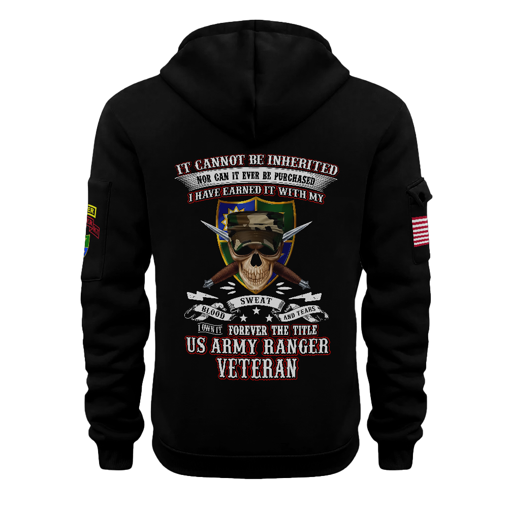 Personalizable 75th Ranger Regiment Quarter Zip Hoodie