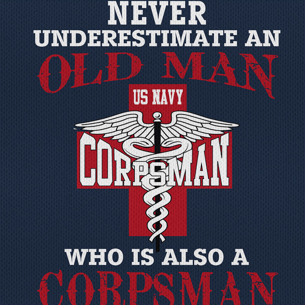 Navy Corpsman Raglan Zip Polo Shirt