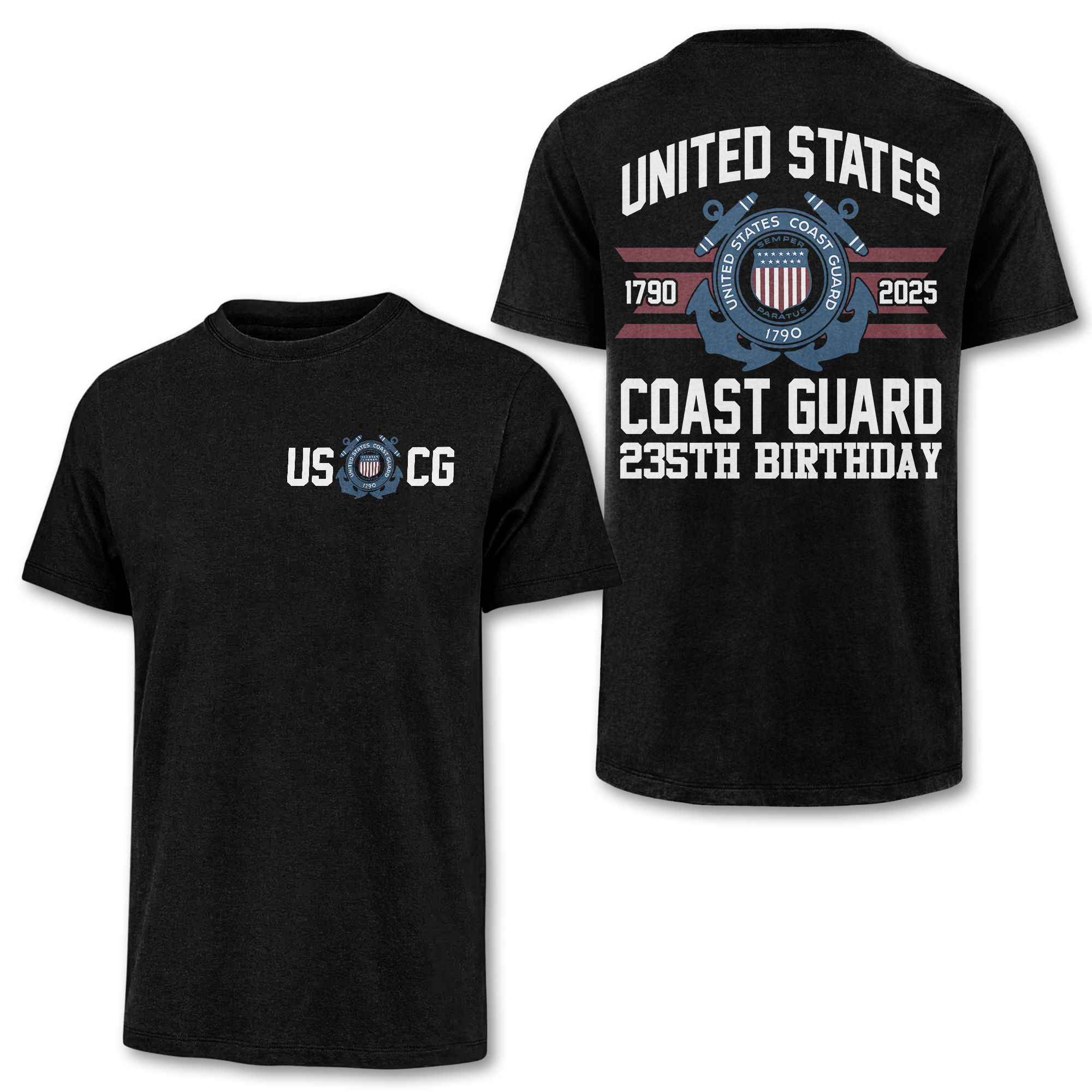 Coast Guard 235th Birthday Double Side Classic T-shirt