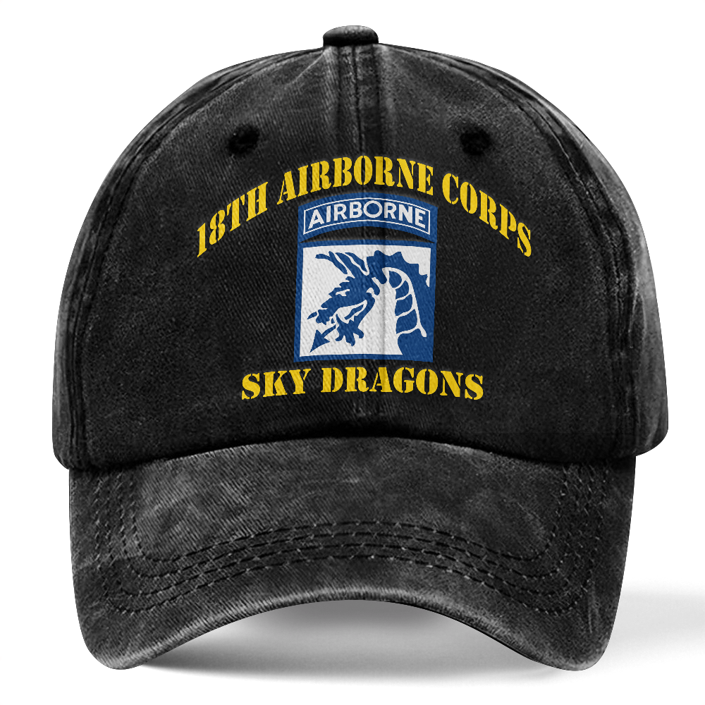 Personalizable 18th Airborne Division Washed Cap