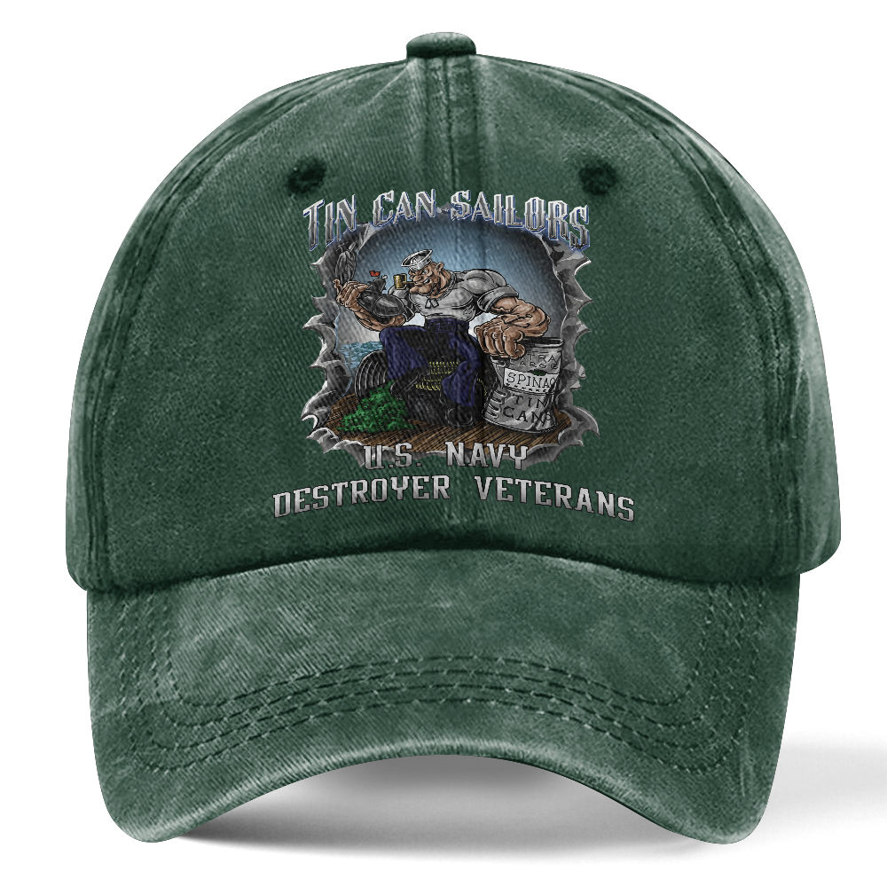 Personalizable Tin Can Sailors Washed Cap