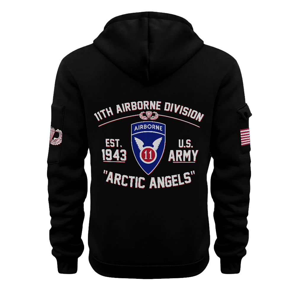 11th Airborne Division Quarter Zip Hoodie