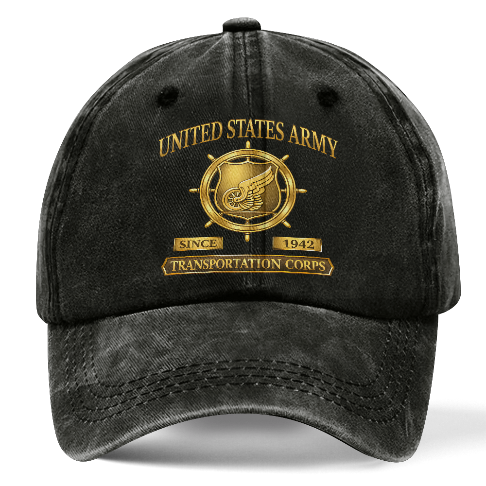 Personalizable Transportation Corps Washed Cap