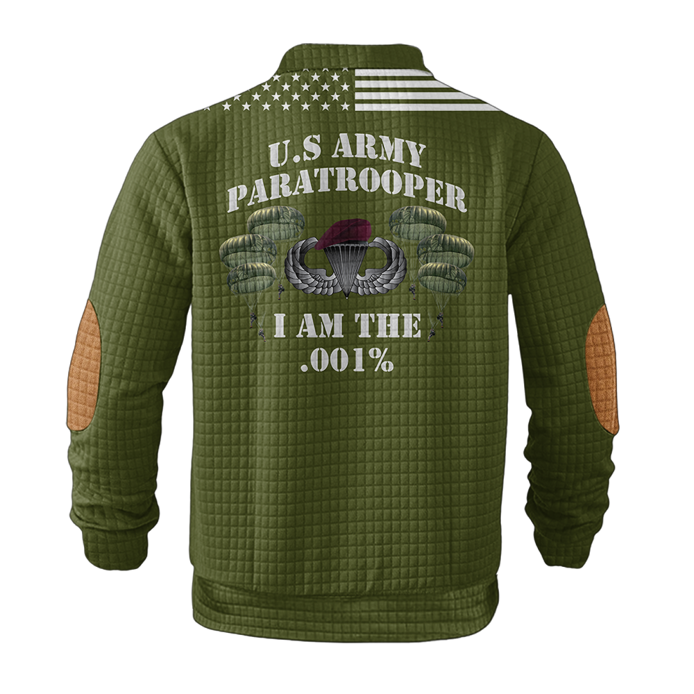 Airborne I Am .001% Waffle Stand Collar Sweatshirt