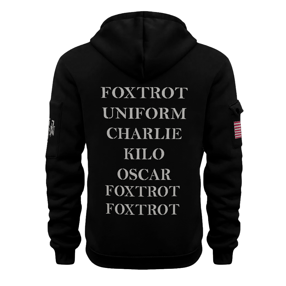 Veteran Foxtrot Uniform Personalizable Quarter Zip Hoodie
