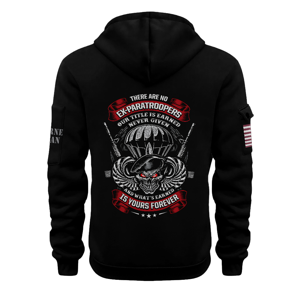 There Are No Ex-Paratroopers Quarter Zip Hoodie