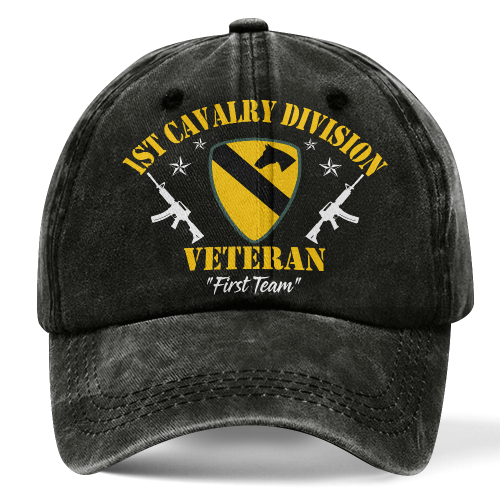Personalizable Army 1st Cavalry Division Washed Cap