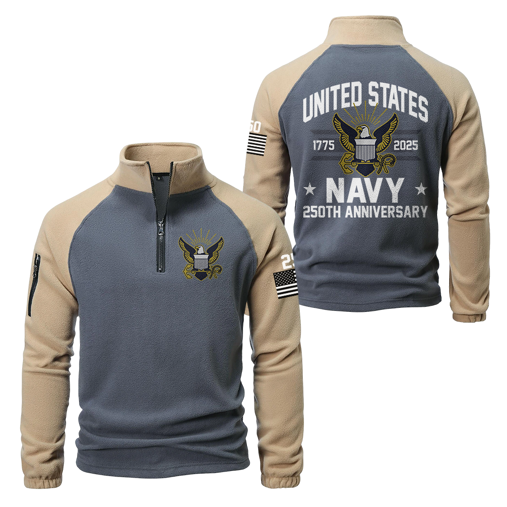 Navy 250th Anniversary Half-Zip Raglan Sweatshirt