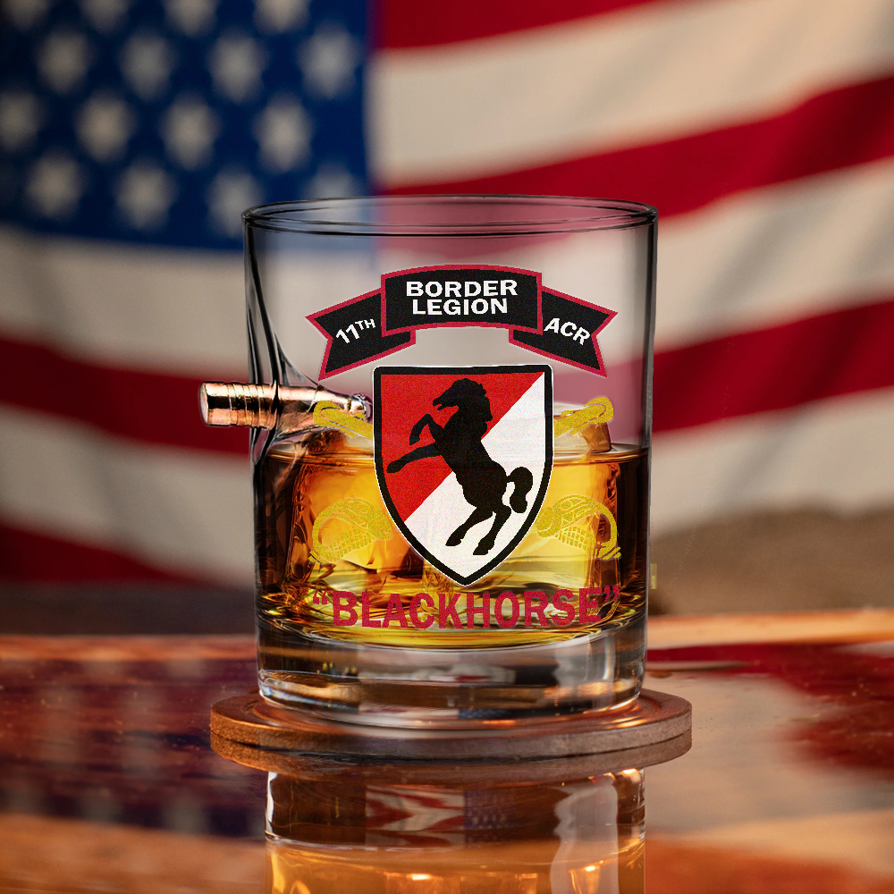11th ACR Border Legion Bullet Whiskey Glass