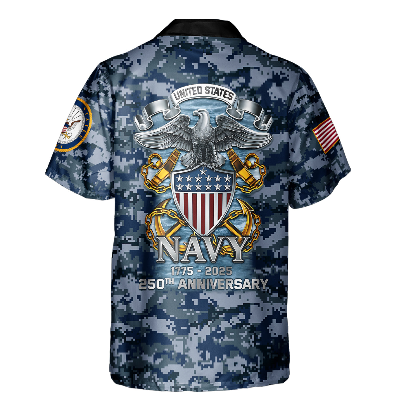 Navy 250th Anniversary Cuban Shirt