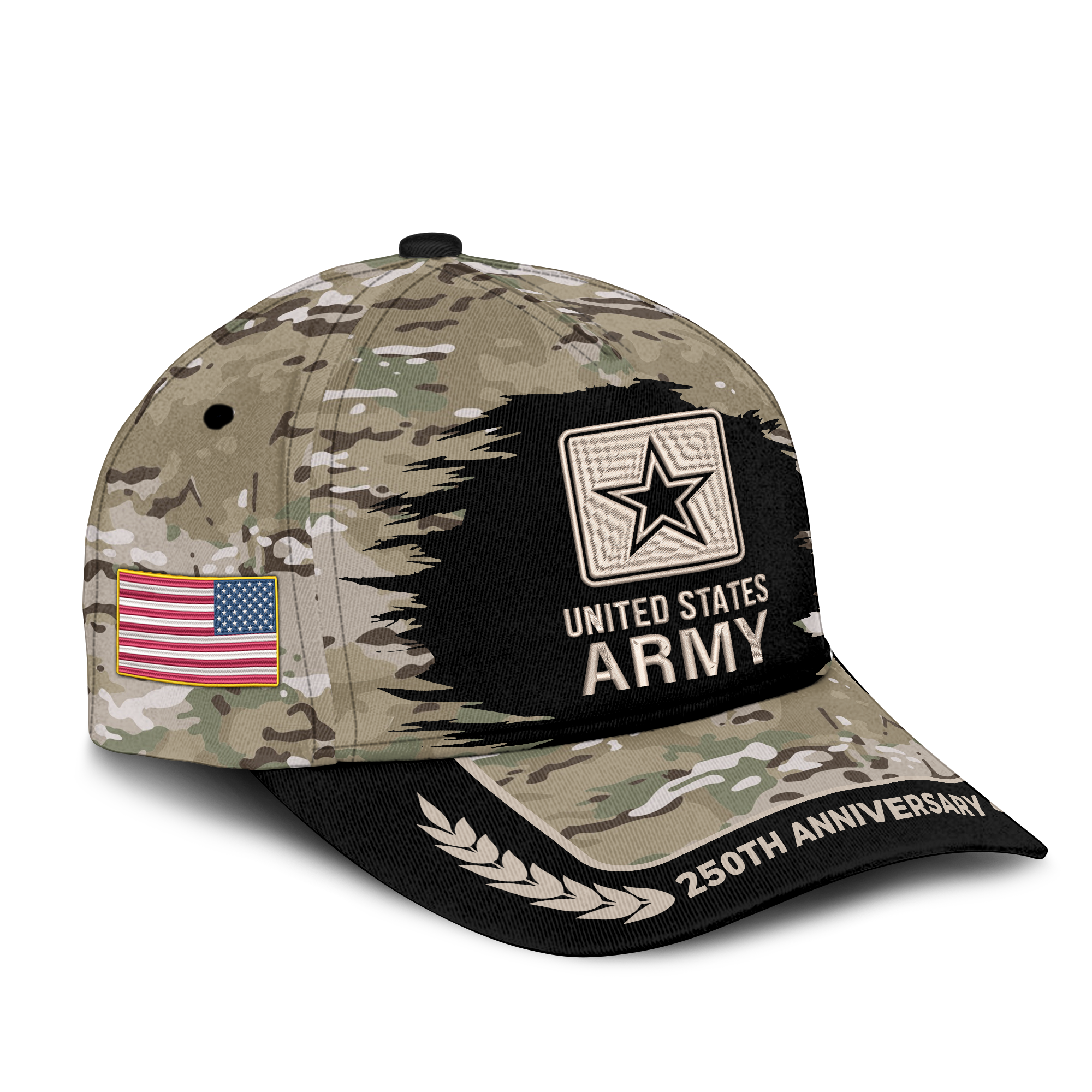 Army 250th Anniversary Embroidered & Printed Cap