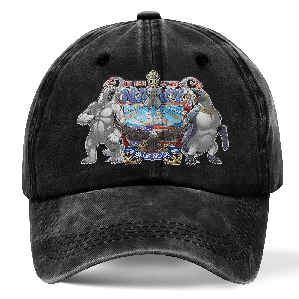 Personalizable Blue Nose Washed Cap