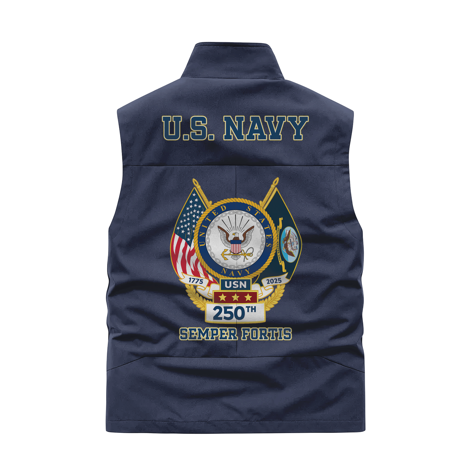 Navy 250th Anniversary Pocket Vest