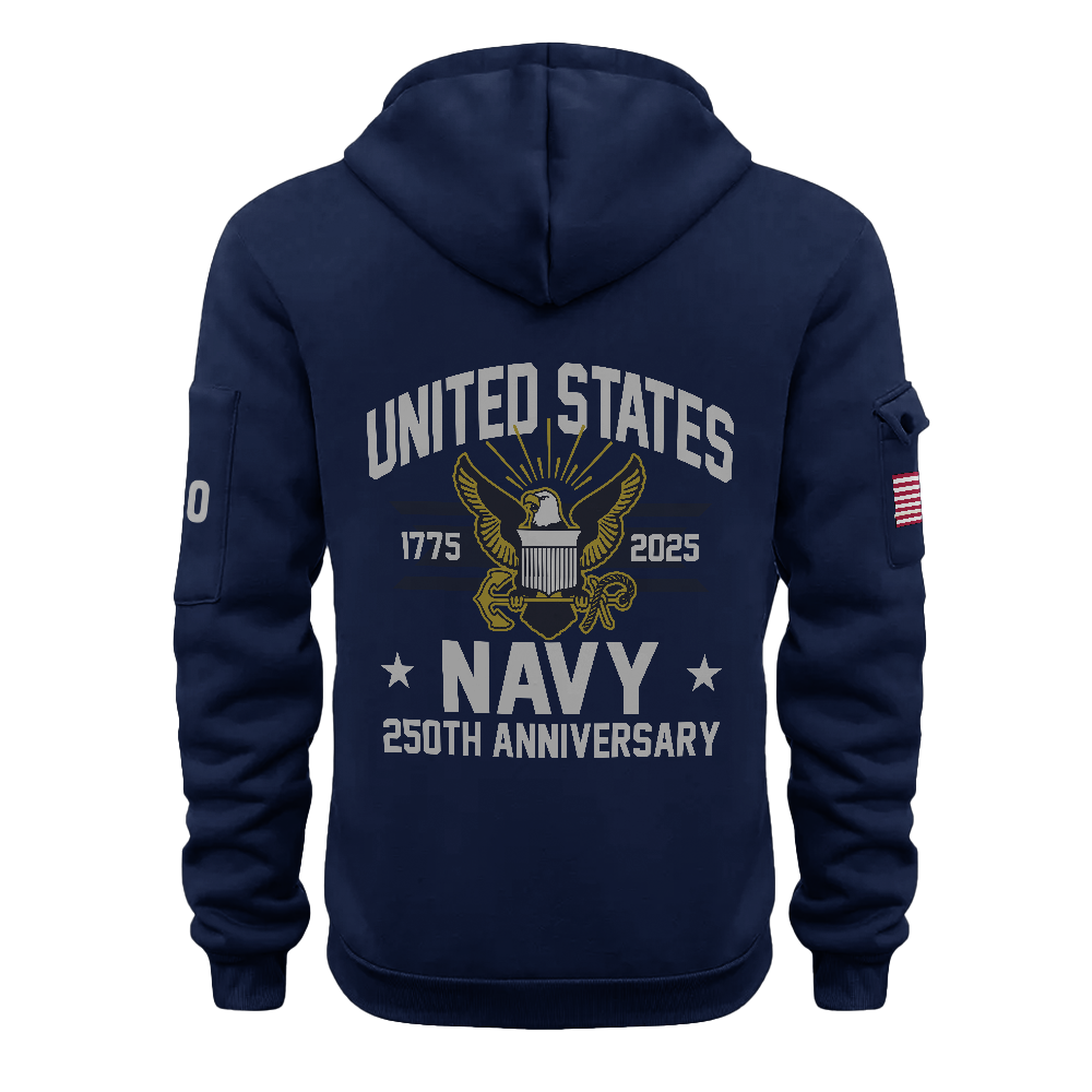 Navy 250th Anniversary Quarter Zip Hoodie