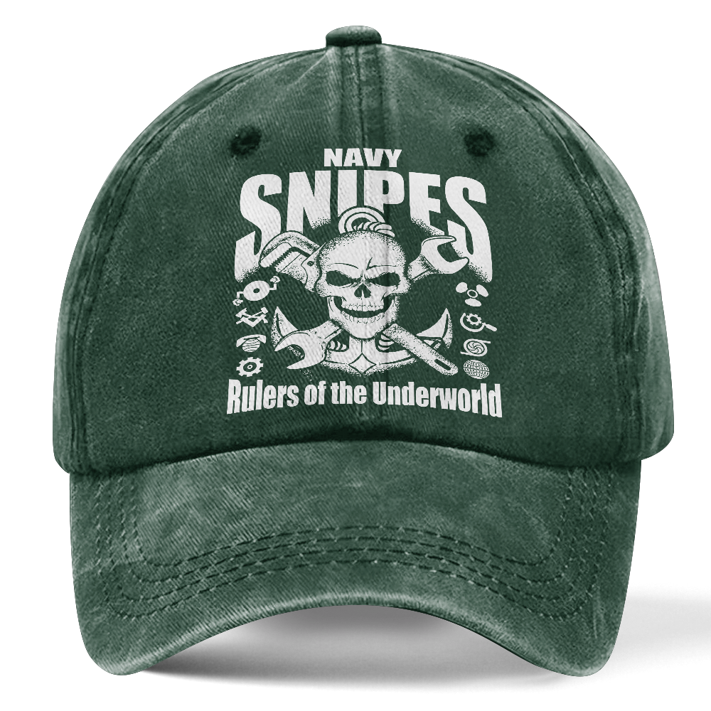 Personalizable Navy Snipes Washed Cap