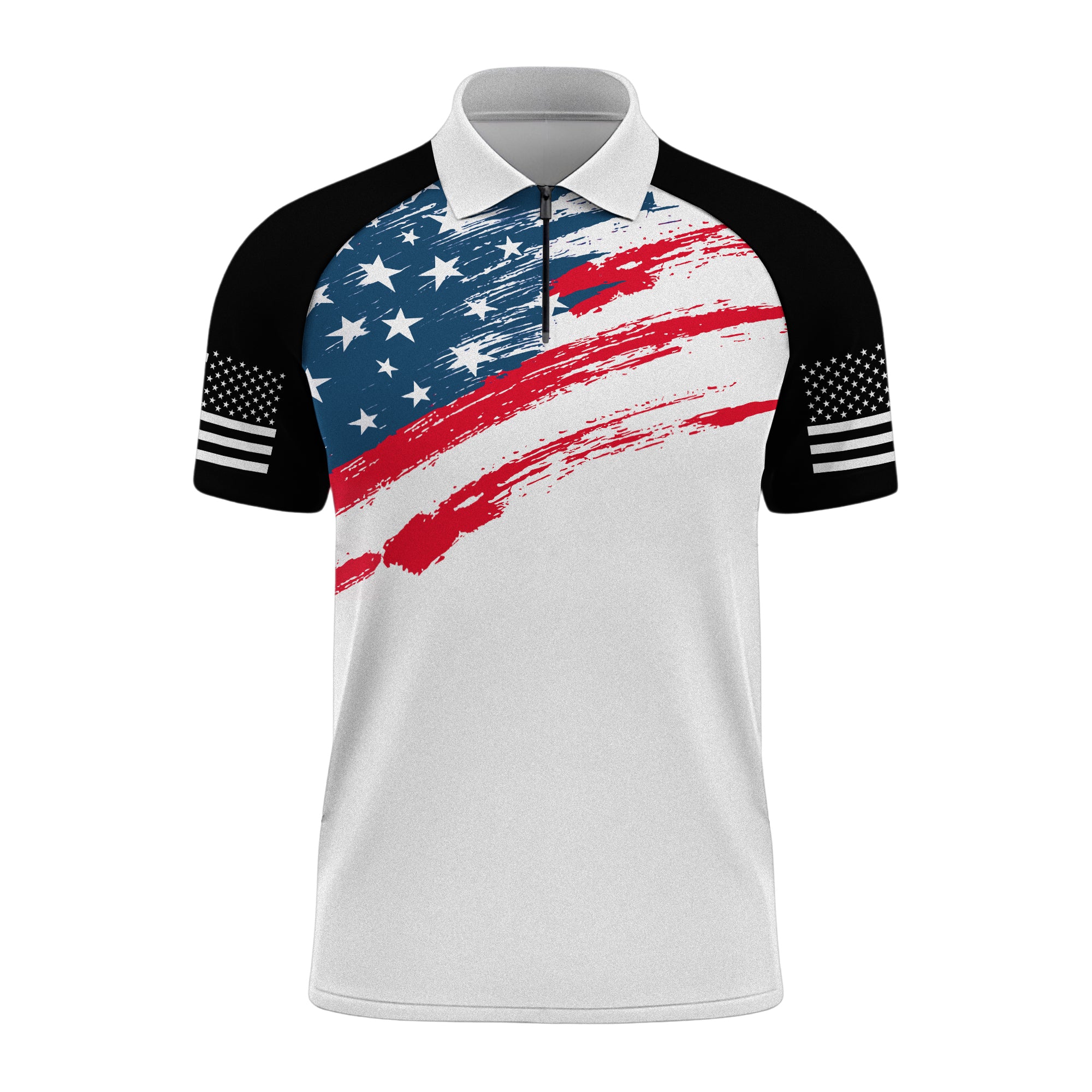 Navy 250th Anniversary Raglan Zip Polo Shirt