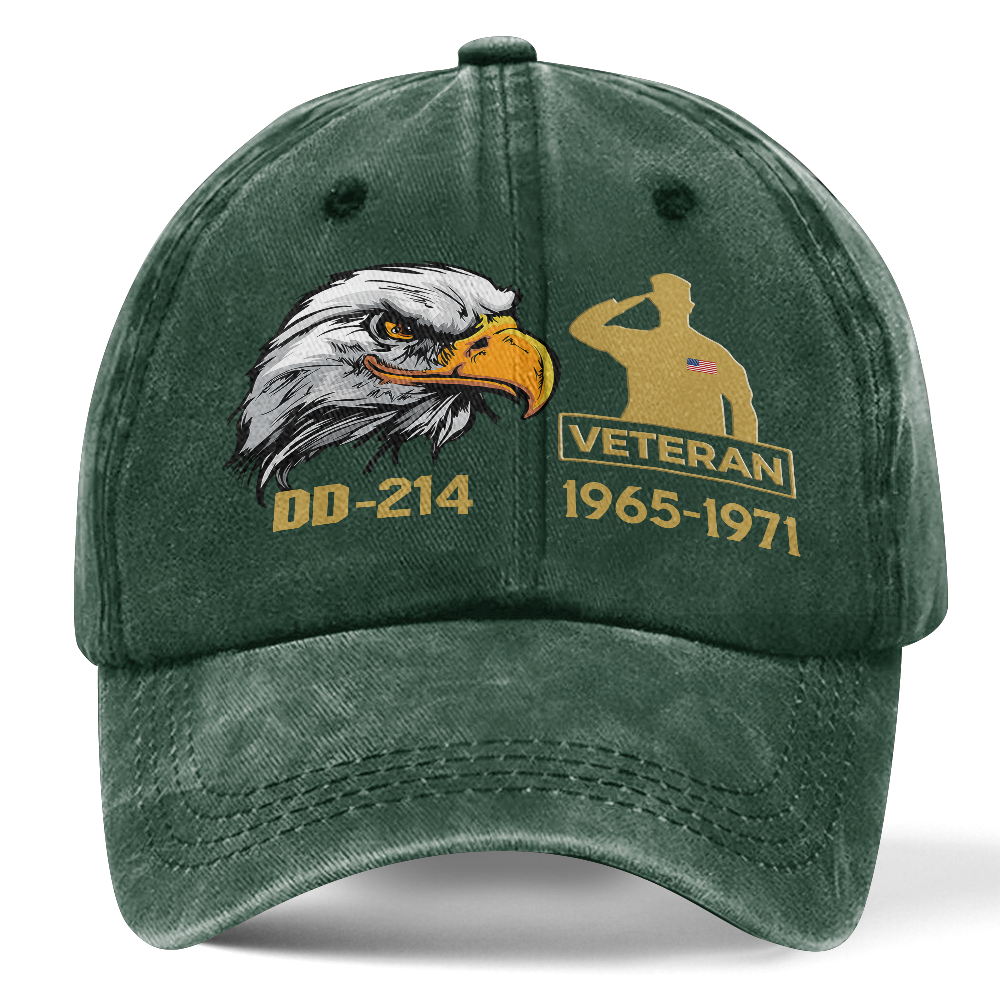 Personalizable Veteran DD-214 Washed Cap