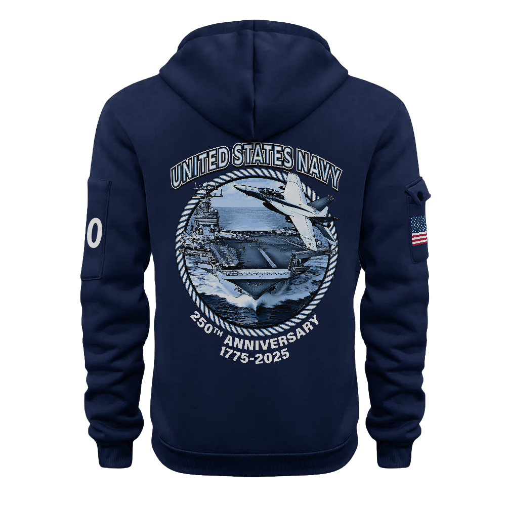 Navy 250th Anniversary Quarter Zip Hoodie