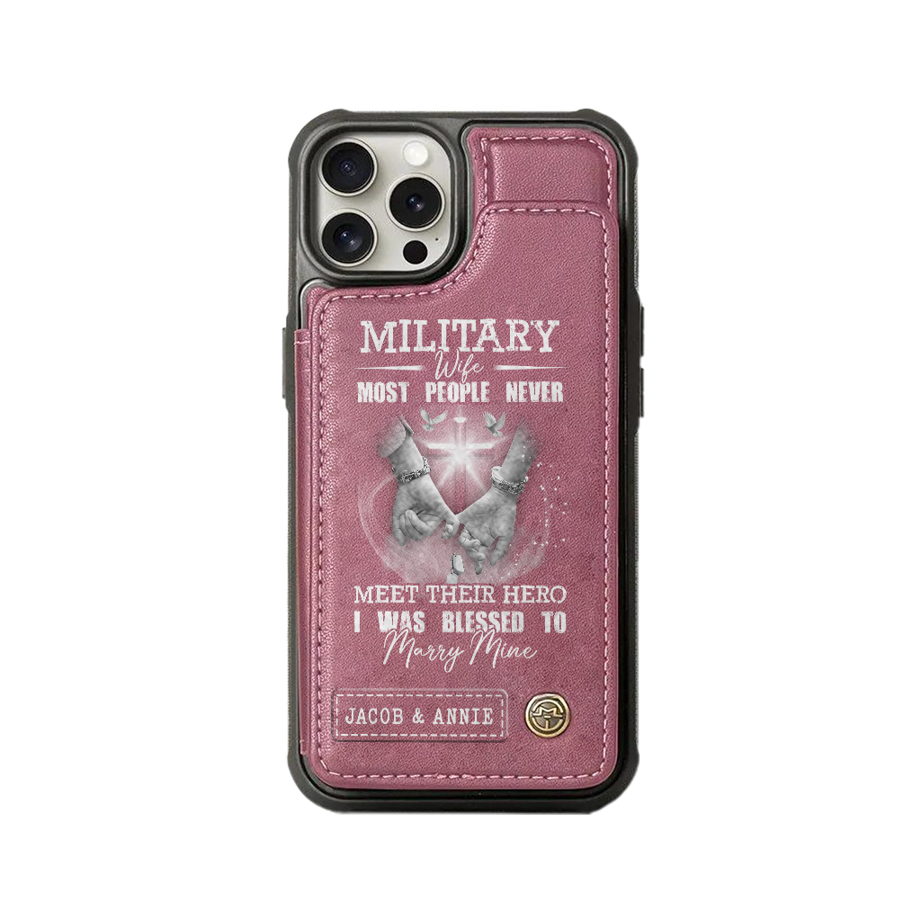 Personalizable Veteran's Wife Wallet Phone Case