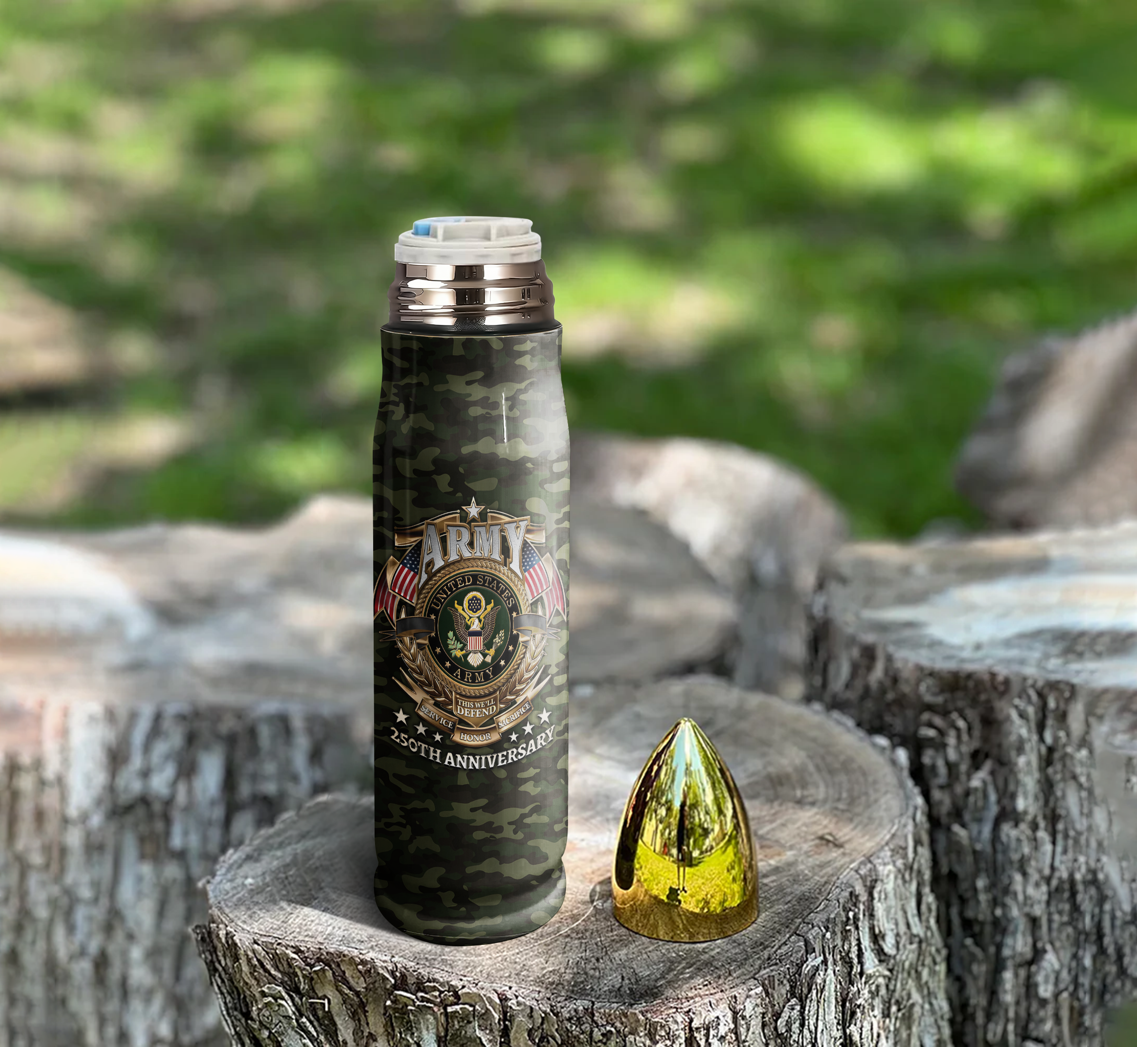 Army 250th Anniversary Bullet Tumbler