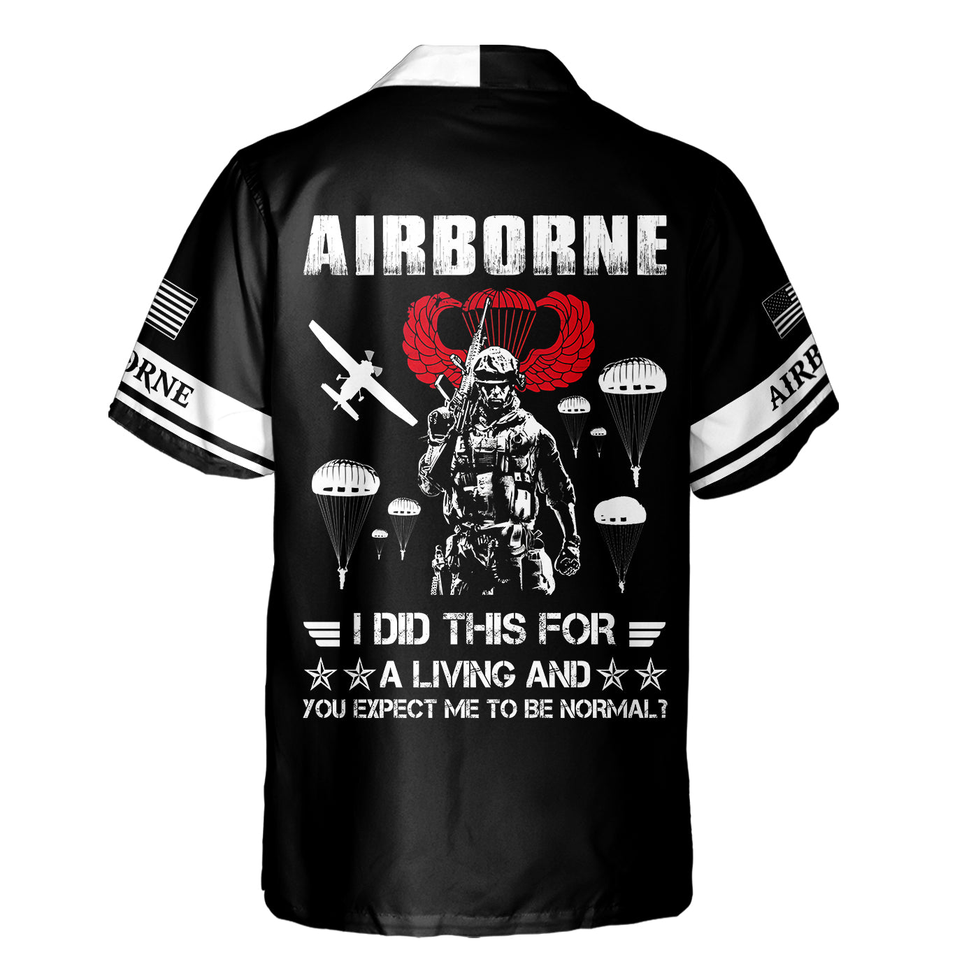 Airborne I Did This For A Living Cuban Shirt