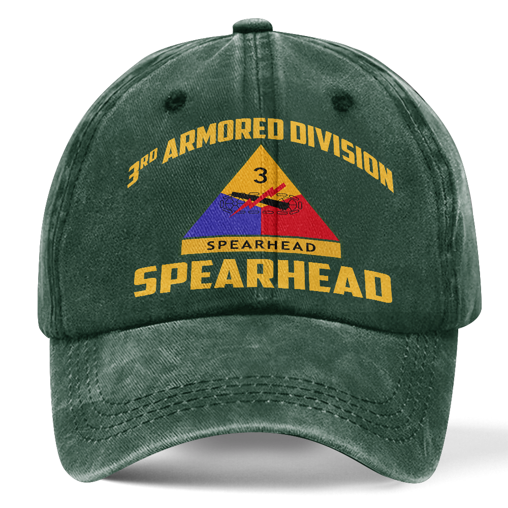 Personalizable Army 3rd Armored Division Washed Cap
