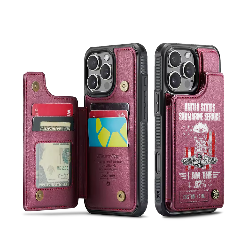 Personalizable Navy Submarine I'm The .02% Wallet Phone Case