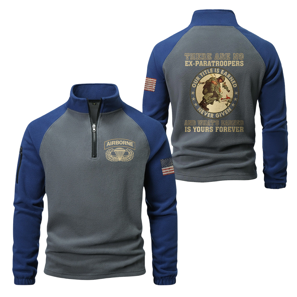 There's No Ex-Paratrooper Half-Zip Raglan Sweatshirt