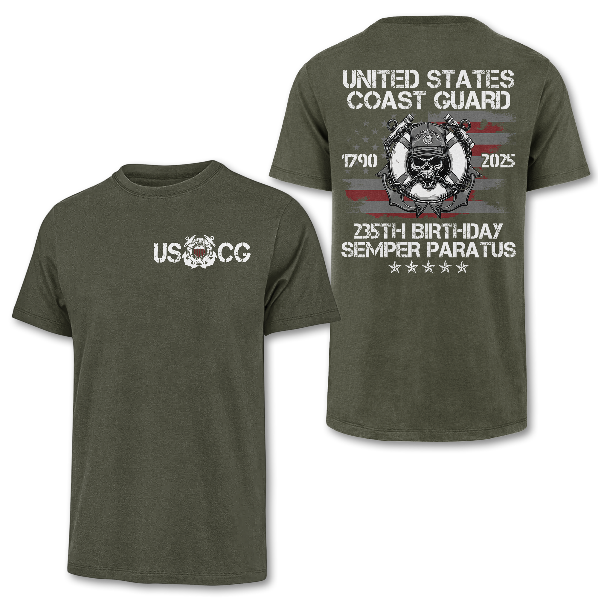 Coast Guard 235th Birthday Double Side Classic T-shirt