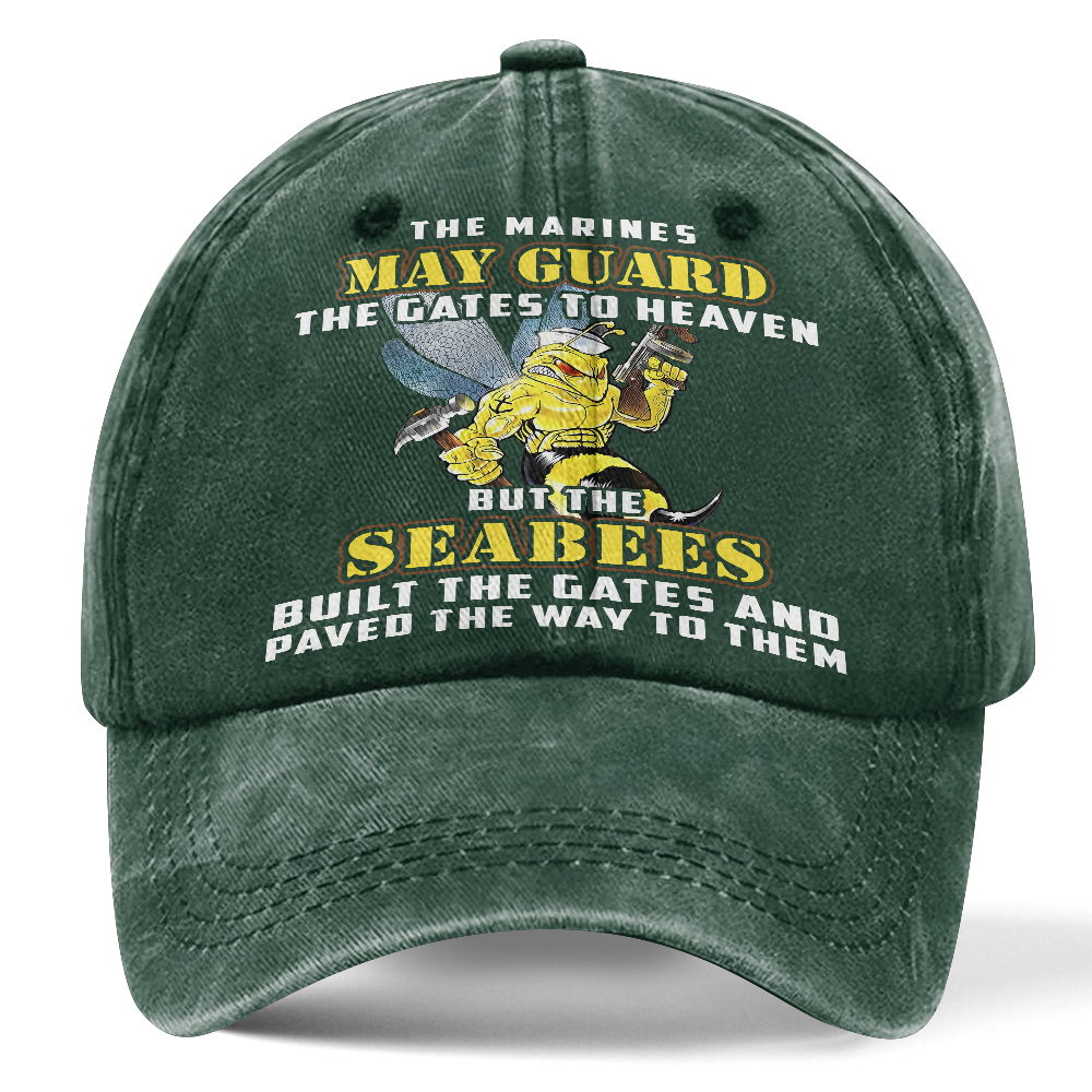 Personalizable Navy Seabee Washed Cap