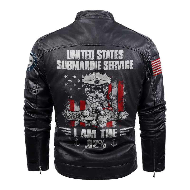 Navy Submarine I am The .02% Leather Jacket
