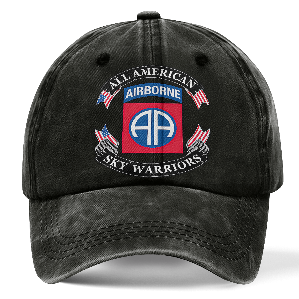 82nd Airborne Sky Warriors Washed Cap