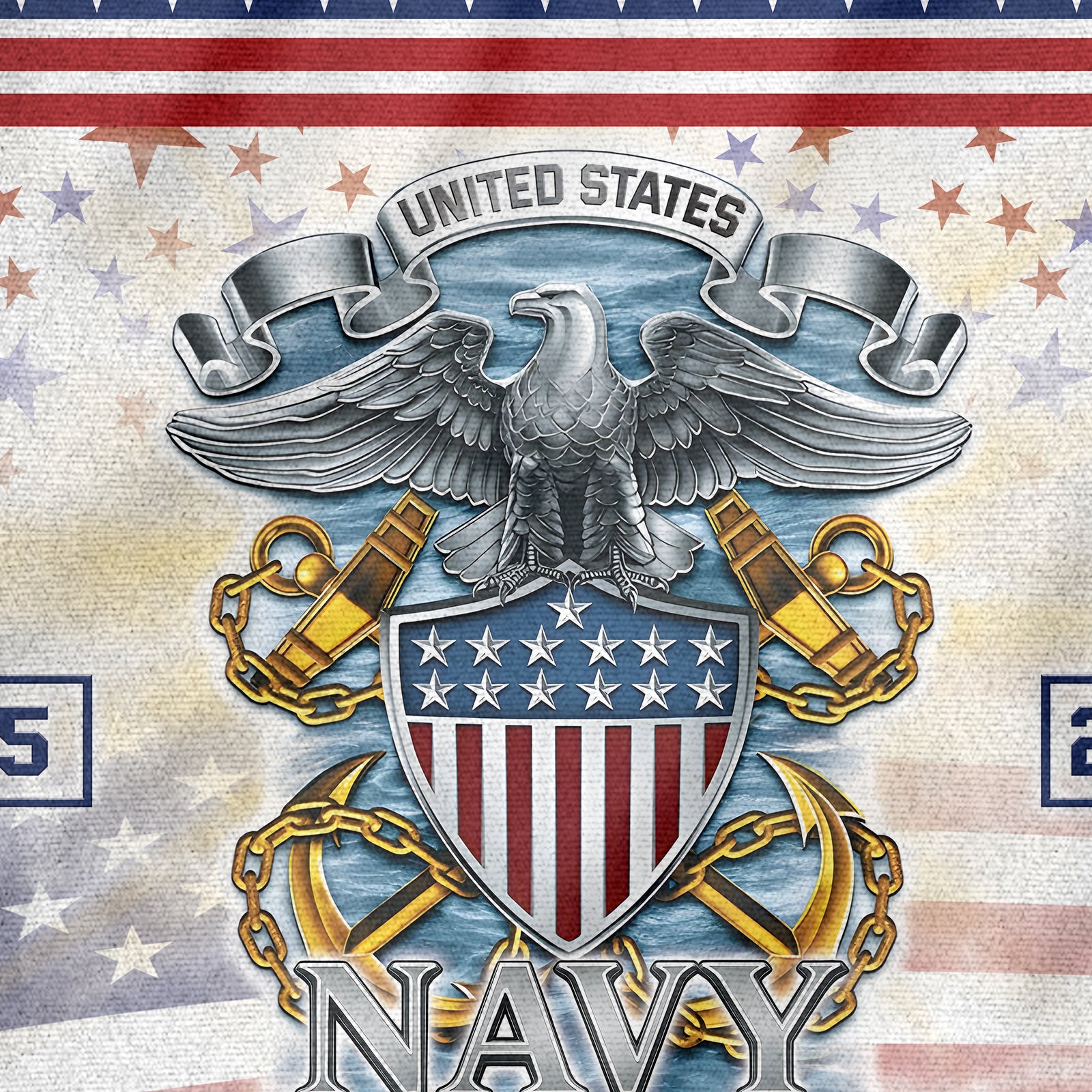 Navy 250th Anniversary House Flag