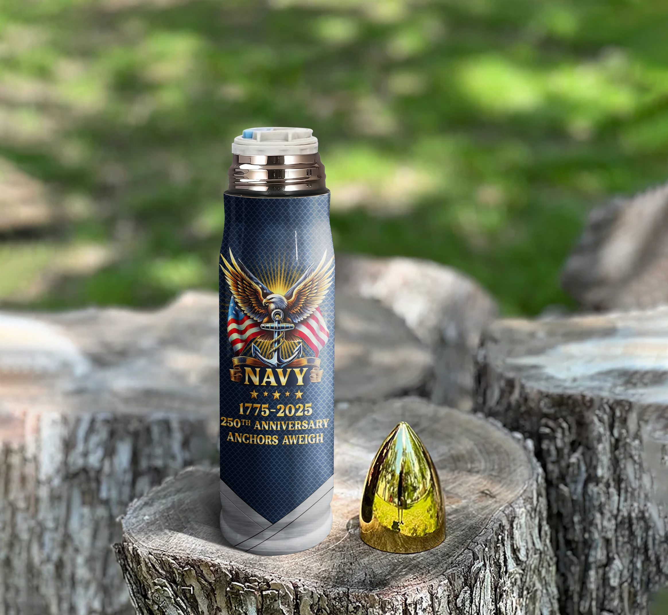 Navy 250th Anniversary Bullet Tumbler
